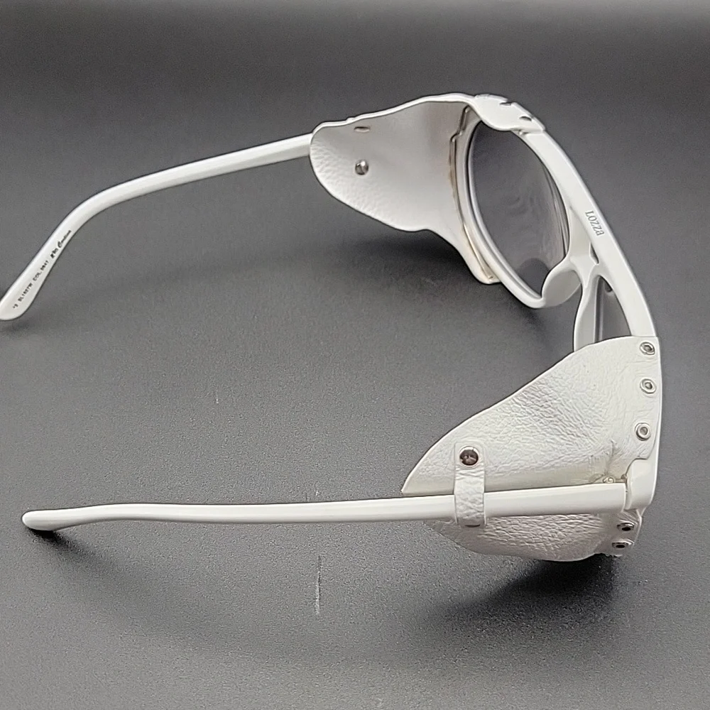 Lozza Zilo Cortina Sunglasses – White Frame Made in Italy Vintage Style Designer